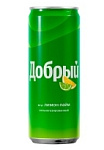 ДОБРЫЙ Газированный напиток 0,33л ж/б Лимон-лайм