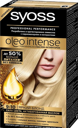 Краска для волос Oleo 9-10 Яркий блонд