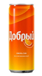 ДОБРЫЙ Газированный напиток 0,33л ж/б Апельсин