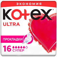 Прокладки гигиенические  Ultra Dry&Soft Super Duo 16 шт