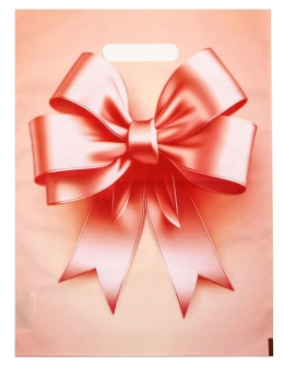 Пакет полиэтиленовый с вырубной ручкой 30х40 Пышный бант