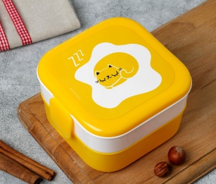 Ланч-бокс двухуровневый Котик