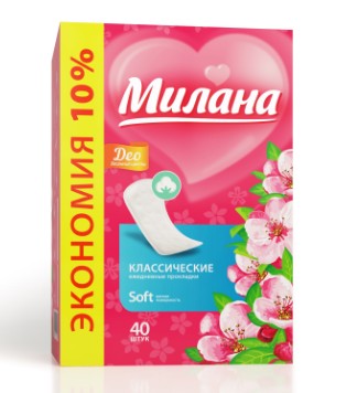 Прокладки ежедневные 40шт Soft Deo Весенние цветы