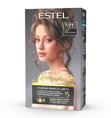 Signature Крем-краска для волос 7/71 Фраппе