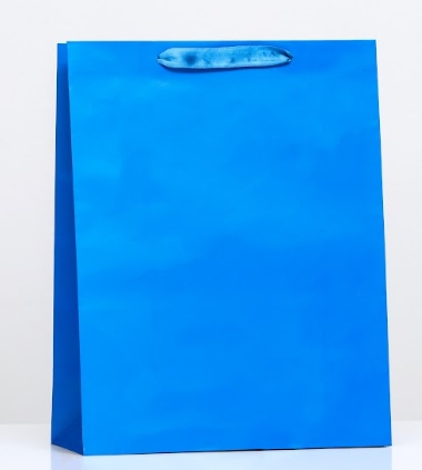 Пакет ламинированный L31х40х14 Синий