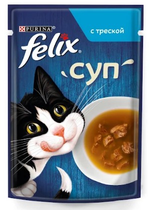 Суп для взрослых кошек с треской 48гр