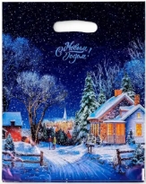 Пакет полиэтиленовый с вырубной ручкой 30х40 Снежная дорожка