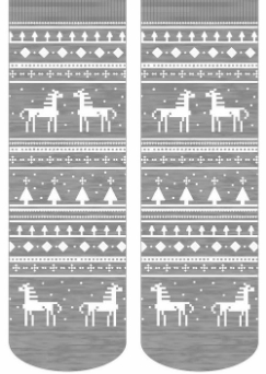 Носки женские Д2550П НГ плюш серый орнамент 25-27