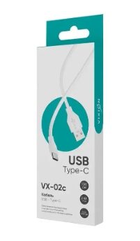 Кабель USB VX-02c Type-C 1м белый