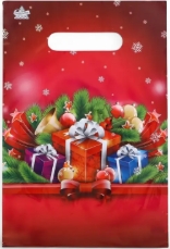 Пакет полиэтиленовый с вырубной ручкой 20х30 Малин подар