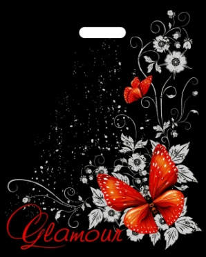 Пакет полиэтиленовый с вырубной ручкой 38х47 Гламур