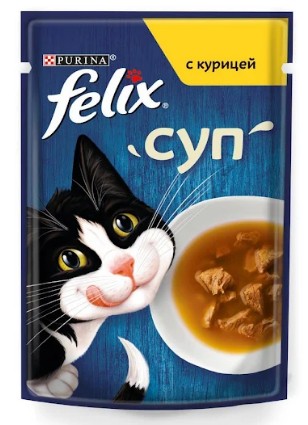 Суп для взрослых кошек с курицей 48гр