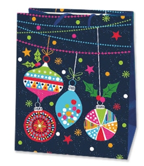 Пакет бумажный подарочный НГ 18х23х10 Гирлянда