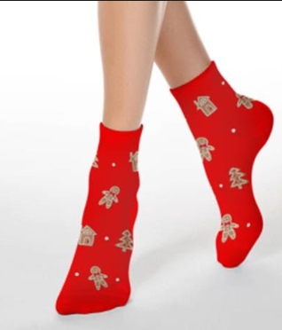 Носки женские НГ 21С-76СП 1023 красные с печеньками