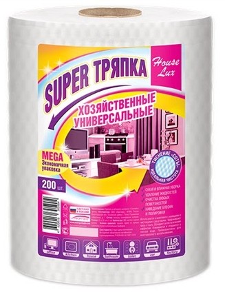 Тряпка в рулоне 200шт SUPER