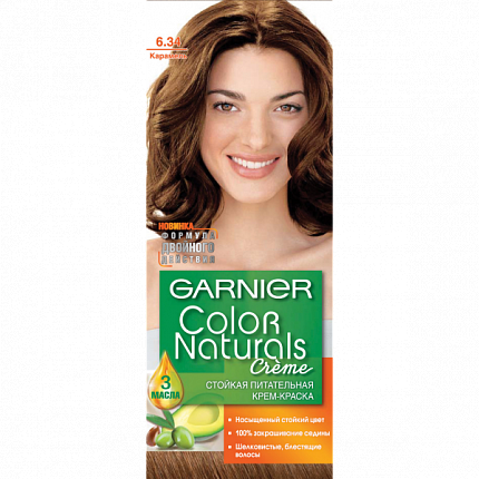 Color Naturals Крем краска для волос 6.34 Карамель