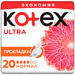 kotex Прокладки гигиенические Ultra Dry&Soft Normal Duo 20 шт