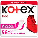 kotex Прокладки ежедневные Superslim Deo 56 шт