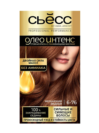 Краска для волос Oleo 6-76 Мерцающий медный