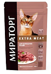 МИРАТОРГ Extra Meat Корм сухой для домашних кошек Говядина 190гр