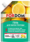 FORDOM Гель для мытья посуды в дой паке 1л Лимон