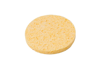 Спонж натуральный круглый желтый 75мм