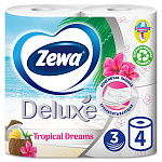 ZEWA Туалетная бумага Pure White Deluxe 3-х слойная 4шт