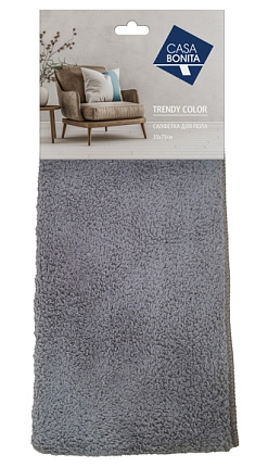 Салфетка для пола микрофибра цвет песочный 35*75см