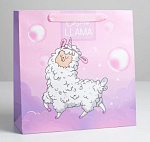  Пакет ламинированный квадратный Llama 30×30 Ж