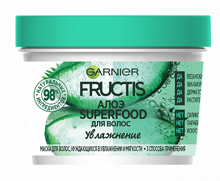 Маска для волос Superfood 390мл Алоэ 3в1