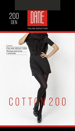 Колготки Cotton 200 nero 4