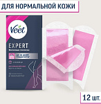 VEET Expert Восковые полоски для нормальной кожи 12шт