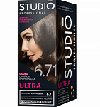 STUDIO Ultra Краска для седых волос 6.71 Холодный коричневый