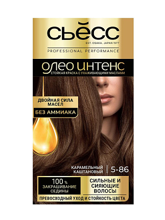 Краска для волос Oleo 5-86 Карамельный каштан