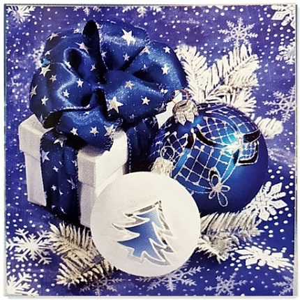 Салфетки НГ 33х33 трехслойные 20шт синие