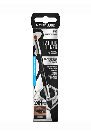 Водостойкая гелевая подводка для глаз Tattoo liner Blackest black 3гр