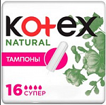 kotex Natural Тампоны Супер 16шт