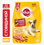 PEDIGREE Корм сухой для собак 600гр Говядина