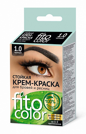 Стойкая крем-краска для бровей и ресниц Fito color цвет черный