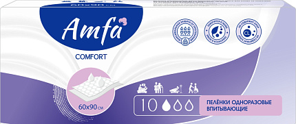 Comfort Пеленки одноразовые 60*90см 10шт