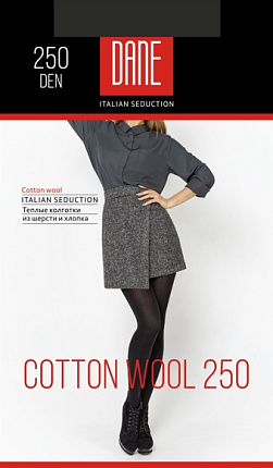 Колготки Cotton Wool 250 nero 4