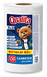 Qualita OPTIMA Салфетки из вискозы в рулоне 150шт