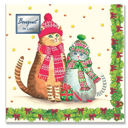 Салфетки НГ 24х24 трехслойные 25шт Друзья