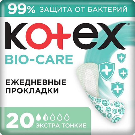 Bio Care Прокладки ежедневные экстратонкие 20шт