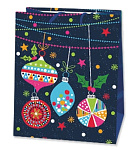 Antella Пакет бумажный подарочный НГ 18х23х10 Гирлянда