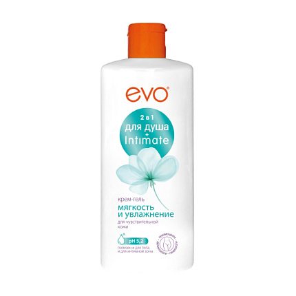 Крем-гель 2в1 для душа и интимной гигиены 400мл Мягкость и увлажнение