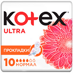kotex Прокладки гигиенические Ultra Dry&Soft Normal 10 шт
