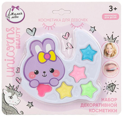 Unicorn Тени для век+аппликатор Зайка