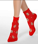 CONTE Носки женские НГ 21С-76СП 1023 красные с печеньками