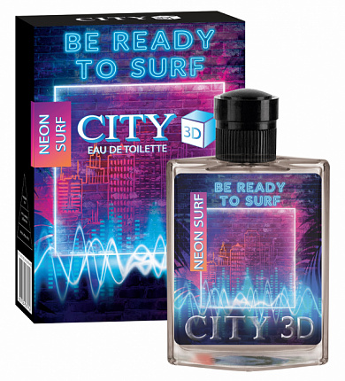 Туалетная вода мужская City 3D Neon Surf 90мл